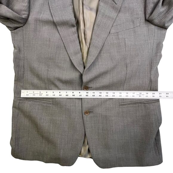 Ermenegildo Zegna Soft Blazer Men 46R Wool 2 Button Tweed Sport Coat Jacket - Picture 13 of 15